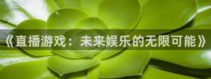 长征娱乐平台登陆：《直播游戏：未来娱乐的无限可能》